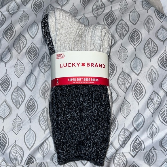 Lucky Brand NWT Boot Socks Women’s Size 5-10 Multicolor 6 Pairs - Picture 1 of 4